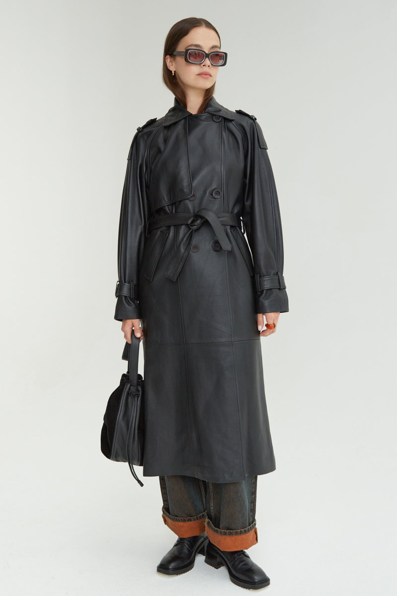 TRENCH DE CUERO ANTONIA / OVINO ITALIANO