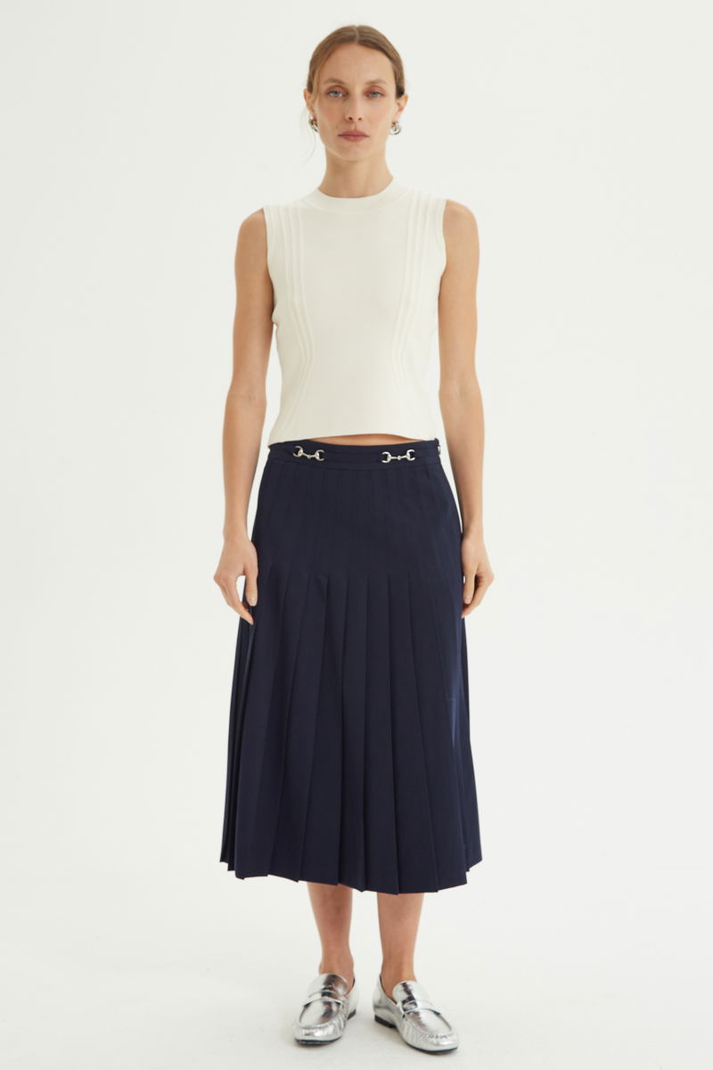 FALDA MIDI PLISADA PORTIA
