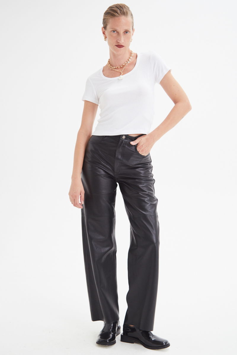 PANTALON DE CUERO LUNA / OVINO ITALIANO