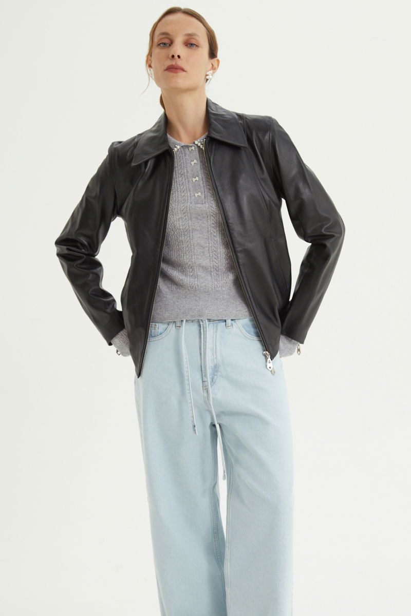 CAMPERA DE CUERO TRINY //OVINO ITALIANO