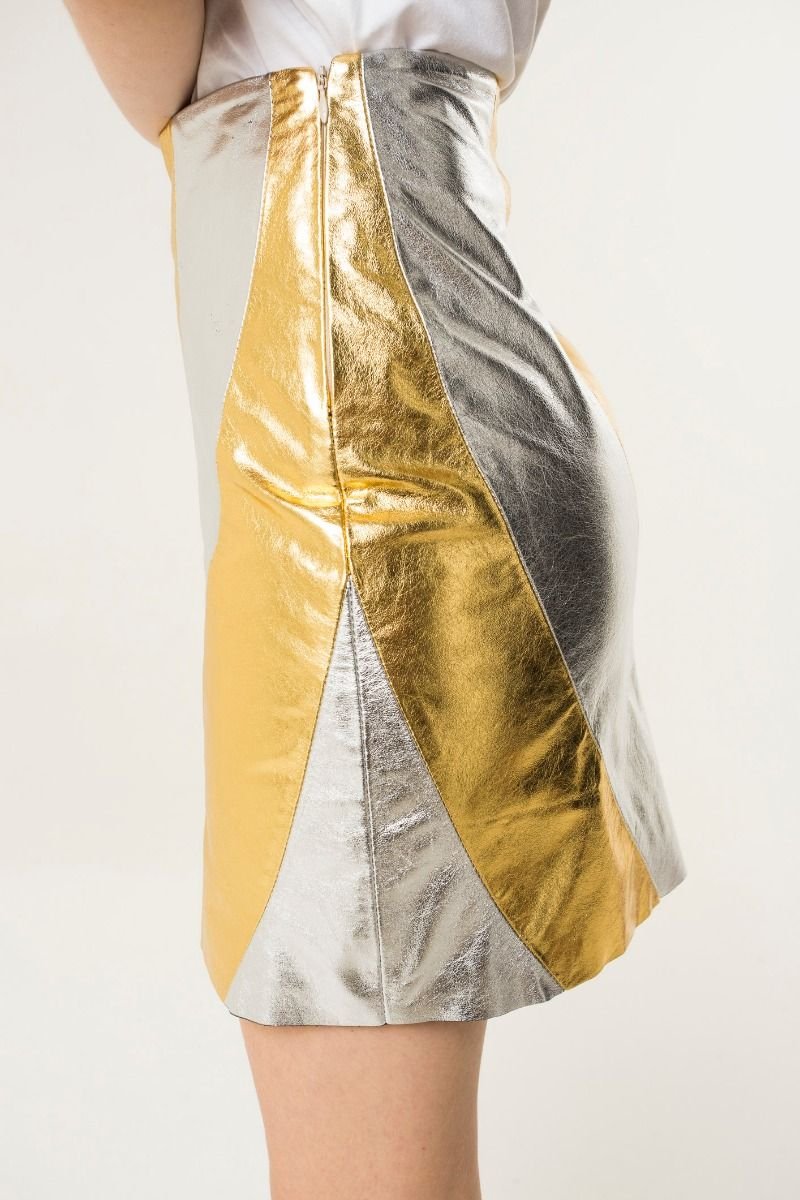 Falda plateada metalizada new – Closet de tesoros