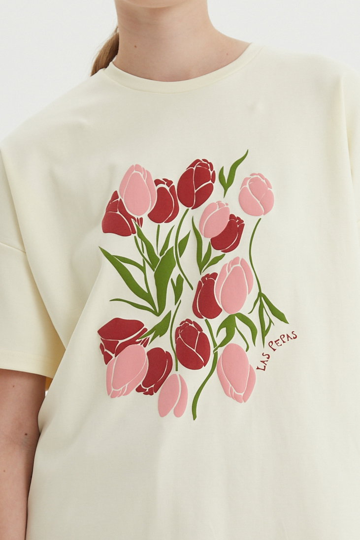 REMERA OVERSIZE SLOPE TULIPS