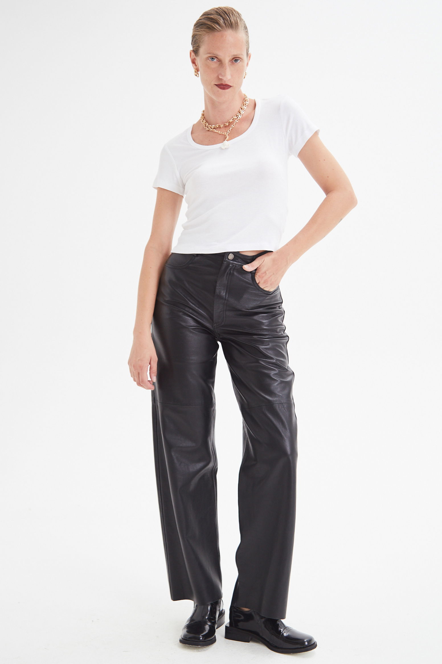 PANTALON DE CUERO LUNA / OVINO ITALIANO