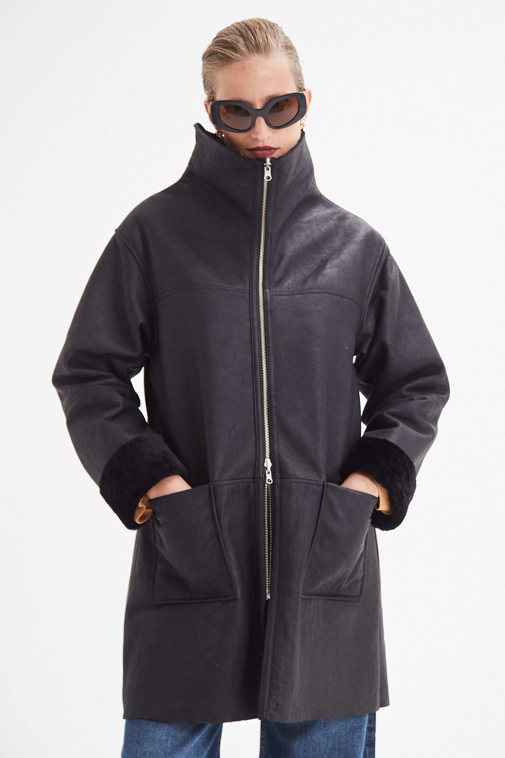 TAPADO REVERSIBLE DE CUERO RICCI 