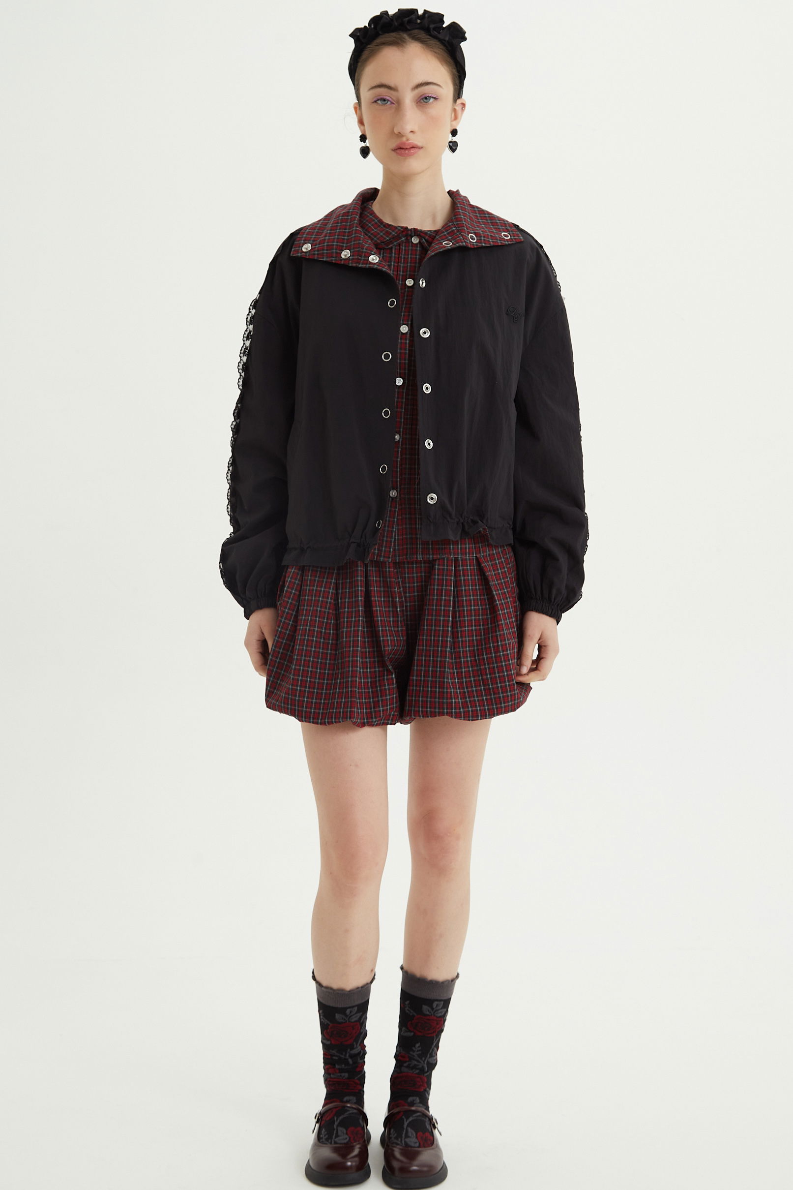 SHORT BALLOON MAKAROVA PLAID